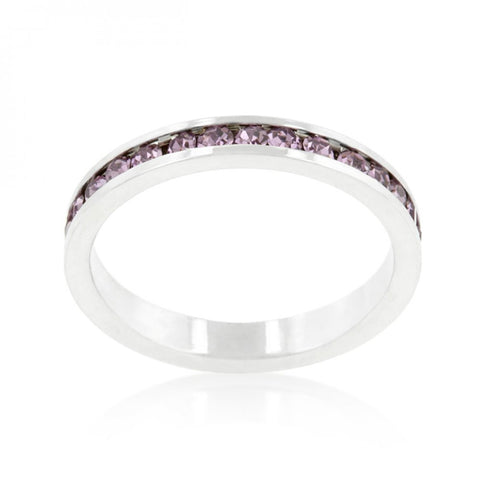 Stylish Stackables With Lavender Crystal Ring