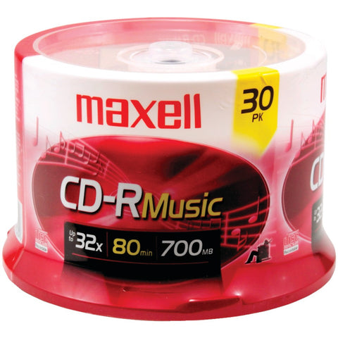 Maxell 80-minute Music Cd-rs (30-ct Spindle)