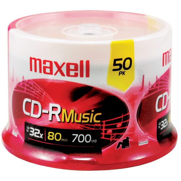 Maxell 80-minute Music Cd-rs (50-ct Spindle)