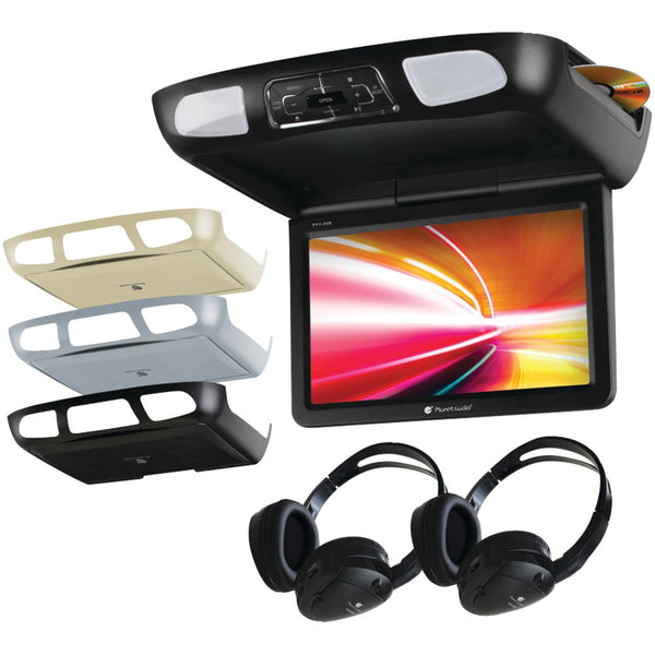 Planet Audio 11.2" Ceiling-Mount Tft Dvd Player With Built-In Ir Transmitter, Fm Modulator & 3 Color Housings