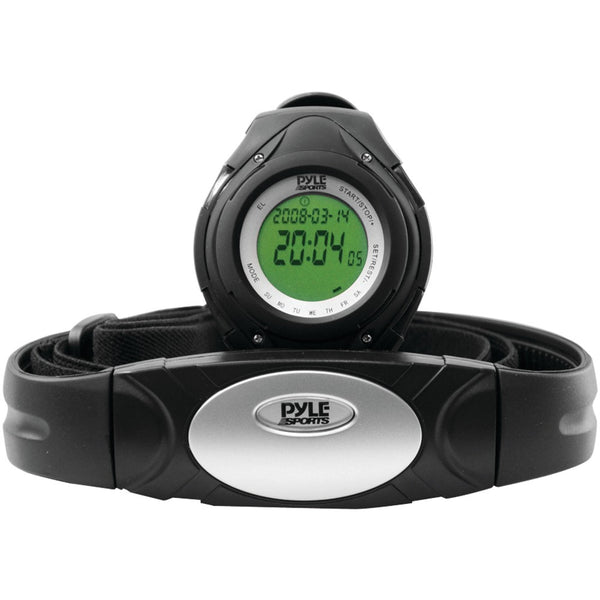 Pyle Pro Heart Rate Monitor Watch With Minimum Average & Maximum Heart Rate (black)