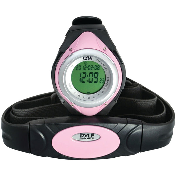 Pyle Pro Heart Rate Monitor Watch With Minimum Average & Maximum Heart Rate (pink)