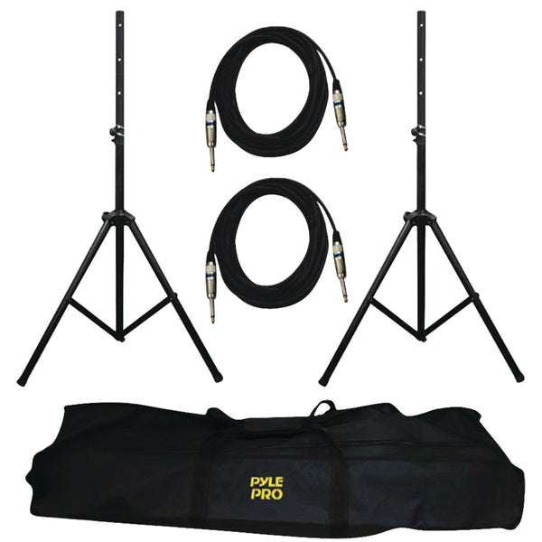 Pyle Pro Heavy-Duty Pro Audio Speaker Stand & 1 And 4'' Cable Kit