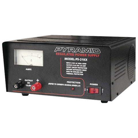 Pyramid 18-amp Power Supply With Built-in Cooling Fan