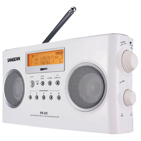 Sangean Digital Portable Stereo Receivers With Am And Fm Radio (white)