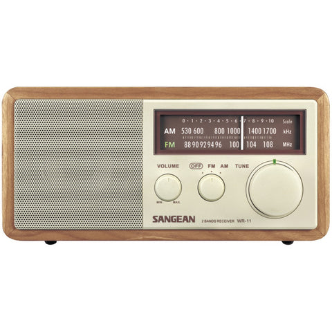 Sangean Wood Cabinet Am And Fm Tabletop Radio