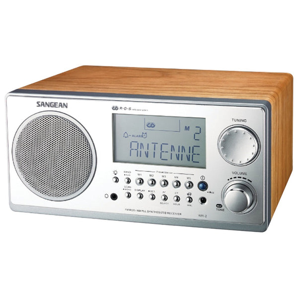 Sangean Digital Am And Fm Stereo System With Lcd & Alarm Clock (walnut)