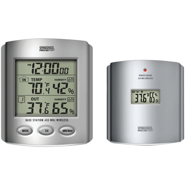 Taylor Wireless Thermometer With Indoor And Outdoor Humidity & Clock