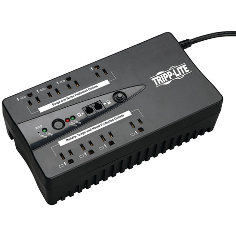 Tripp Lite Eco Series Energy-Saving Standby Ups System With Usb Port & Outlets (Output Power Capacity: 550Va And 300W; 8 Outlets--4 Ups And Surge, 1 Surge Only, 3 Eco And Surge Outlets)