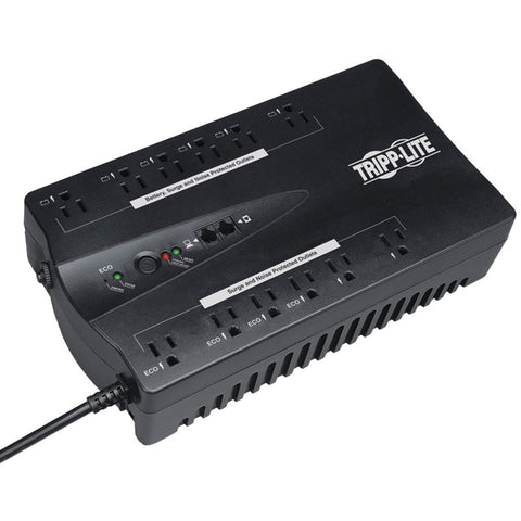 Tripp Lite Eco Series Energy-saving Standby Ups System With Usb Port & Outlets (output Power Capacity: 750va And 450w; 12 Outlets--6 Ups And Surge 2 Surge Only 4 Eco And Surge Outlets)