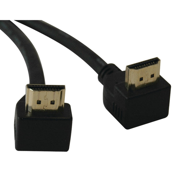 Tripp Lite Ultra Hd Right-angle High-speed Hdmi Gold Cable 6ft