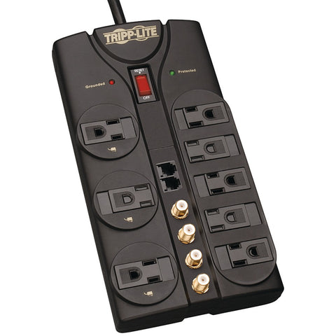 Tripp Lite 8-outlet Surge Protector (3240 Joules; 10ft Cord; Telephone And Fax And Modem And Coaxial Protection; $250000 Ultimate Lifetime Insurance)
