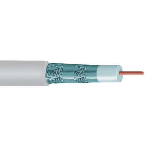 Vextra Quad Shield Rg6 Solid Copper Coaxial Cable 1000ft (white)
