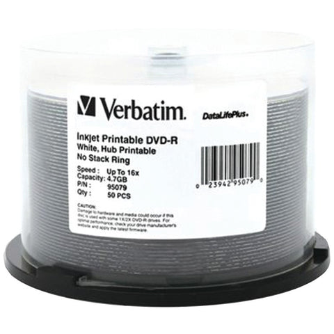 Verbatim 4.7gb Datalifeplus Dvd-rs 50-ct Spindle