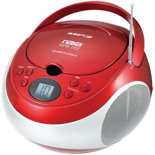 Naxa Portable Cd And Mp3 Players With Am And Fm Stereo (red)