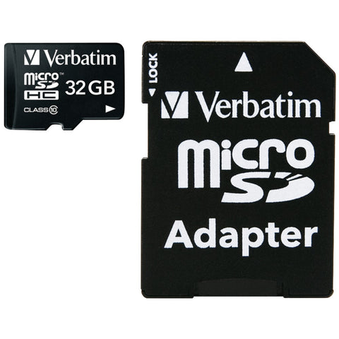 Verbatim Microsdhc Card With Adapter (32gb; Class 10)