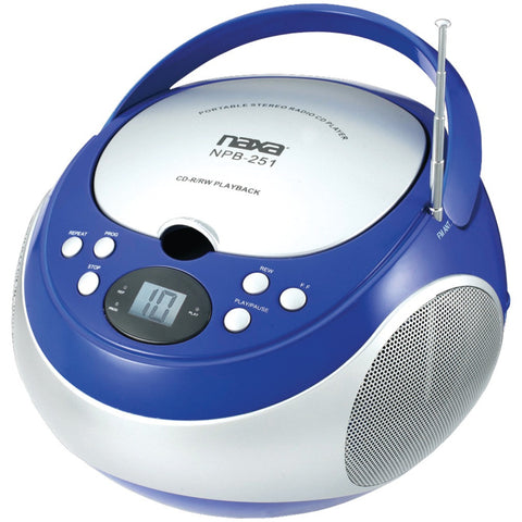 Naxa Portable Cd Player With Am And Fm Radio (blue)