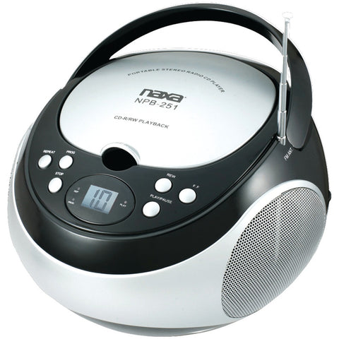 Naxa Portable Cd Player With Am And Fm Radio (black)