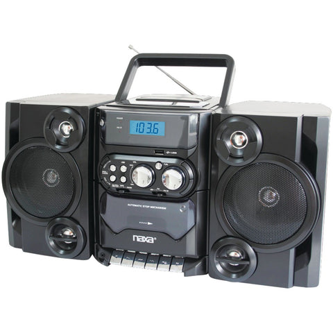 Naxa Portable Cd And Mp3 Player With Am And Fm Radio Detachable Speakers Remote & Usb Input