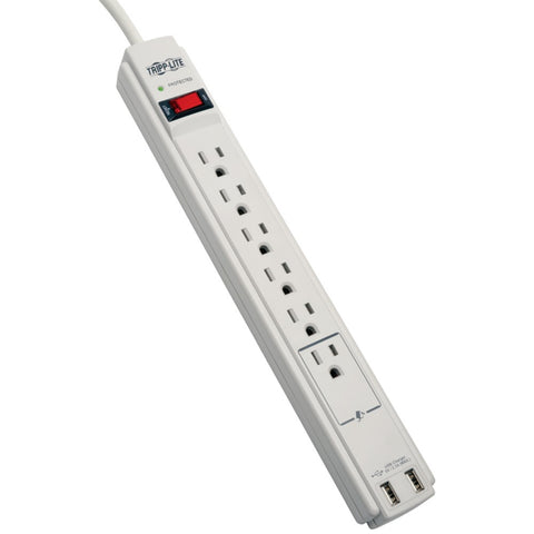Tripp Lite 6-outlet Surge Protector With 2 Usb Ports