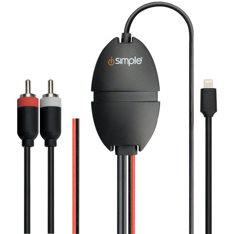 Isimple Audio Playback & Charging Cable With Rca Output For Apple Devices With Lightning Connector
