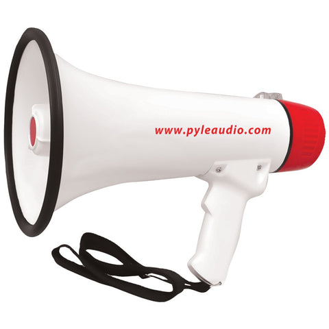 Pyle Pro 40-watt Professional Megaphone And Bullhorn With Handheld Microphone And Siren Rechargeable Battery & Auxiliary Jack