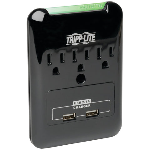 Tripp Lite 3-outlet Surge Protector With 2 Usb Ports