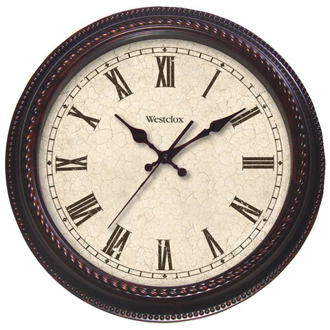 Westclox 20" Round Marbled Case Finish Clock