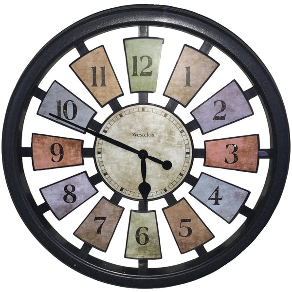 Westclox 18" Round Colored Panels See-Through Clock