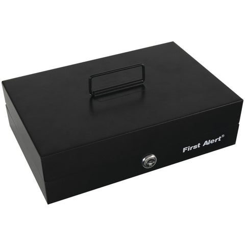 First Alert Steel Cash Box With Money Tray