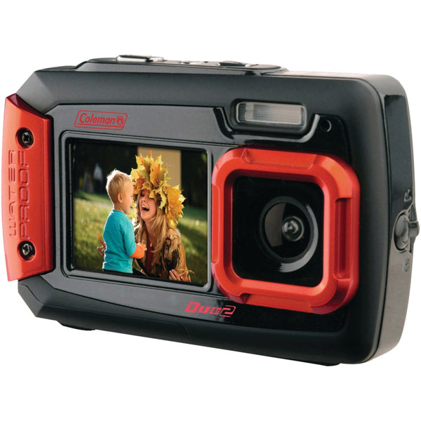 Coleman 20.0-megapixel Duo2 Dual-screen Waterproof Digital Camera (red)