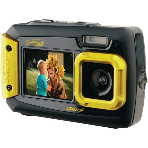 Coleman 20.0-megapixel Duo2 Dual-screen Waterproof Digital Camera (yellow)