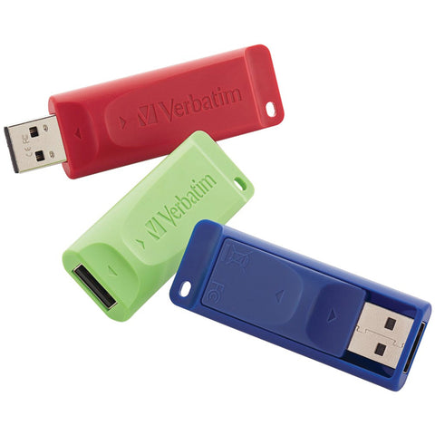 Verbatim 8Gb Store 'n' Go Usb Flash Drives, 3 Pk