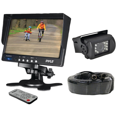 Pyle Pro 7" Weatherproof Backup Camera System With Ir Night Vision Camera