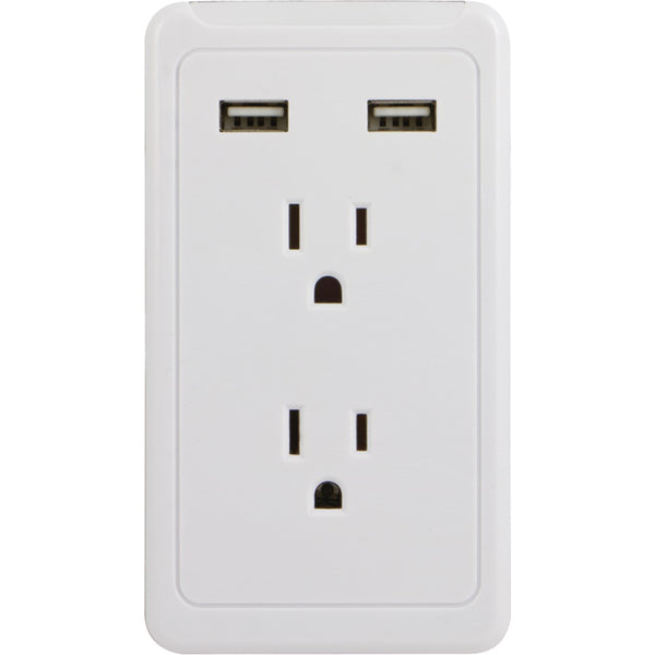 Ge 2-outlet Wall Tap With 2 Usb Ports