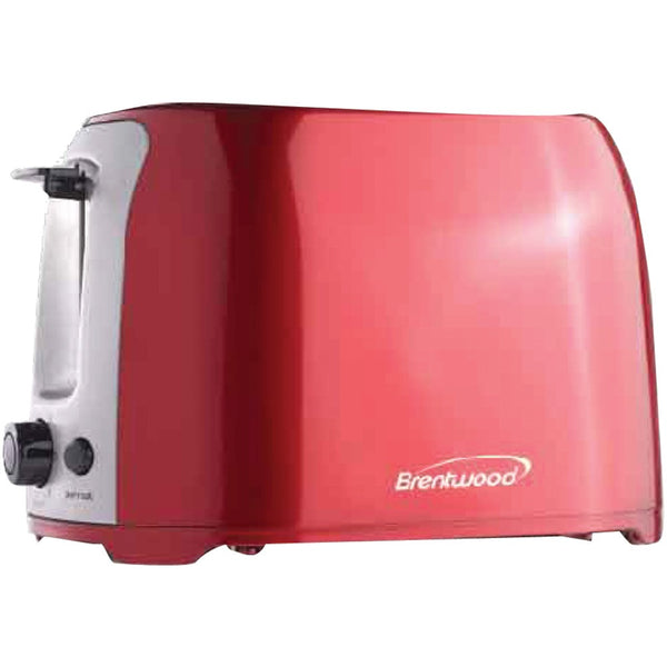 Brentwood 2-slice Cool Touch Toaster (red & Stainless Steel)