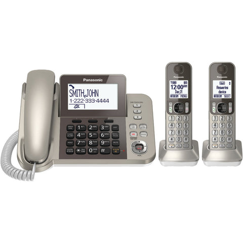 Panasonic Dect 6.0 Corded And Cordless Phone System With Caller Id & Answering System (2 Handsets)