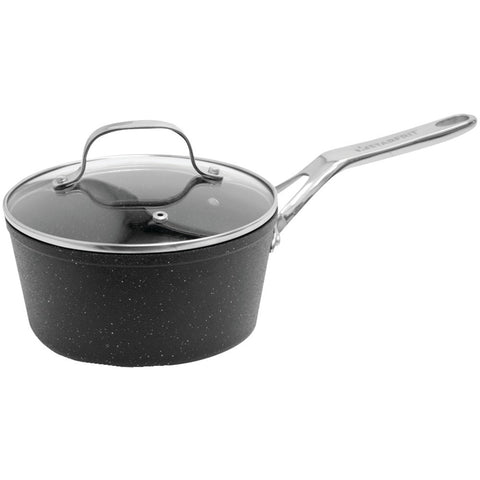 The Rock By Starfrit Saucepan With Glass Lid & Stainless Steel Handles (2-Quart)