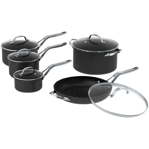 The Rock By Starfrit 10-piece Cookware Set With Stainless Steel Handles