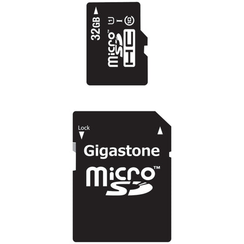 Gigastone Class 10 Uhs-1 Microsdhc Card & Sd Adapter (32gb)