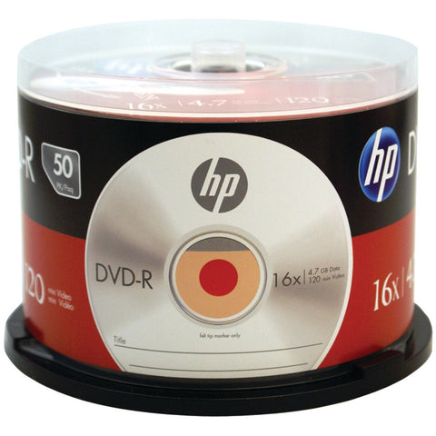 Hp 4.7gb 16x Dvd-r (50-ct Cake Box Spindle)