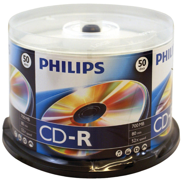 Philips 700mb 80-minute 52x Cd-rs (50-ct Cake Box Spindle)
