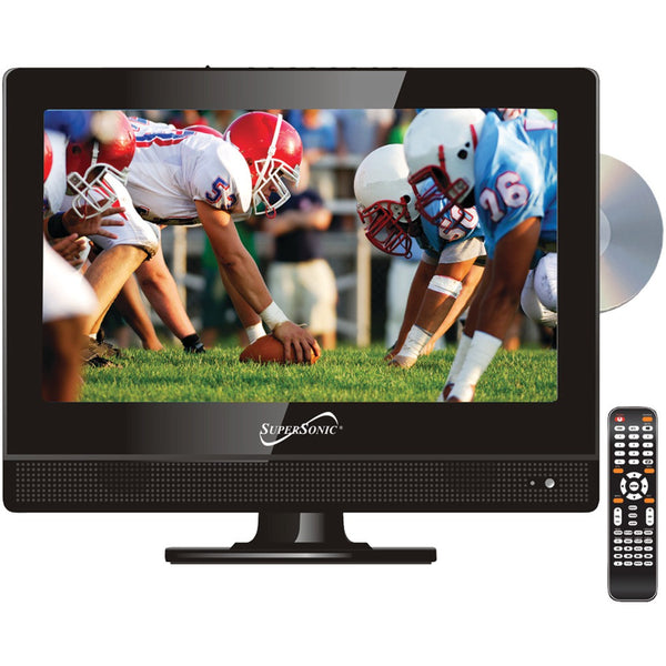 Supersonic 13.3" 720P Ac And Dc Widescreen Led Hdtv And Dvd Combination