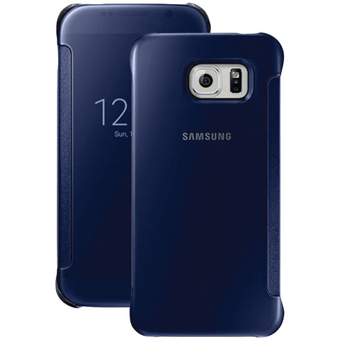 Samsung Samsung Galaxy S 6 S-view Flip Cover (clear And Black Sapphire)