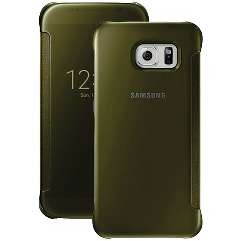 Samsung Samsung Galaxy S 6 S-view Flip Cover (clear And Gold)
