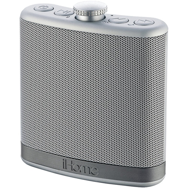 Ihome Rechargeable Flask-shaped Bluetooth Stereo Speaker With Custom Sound Case (silver)