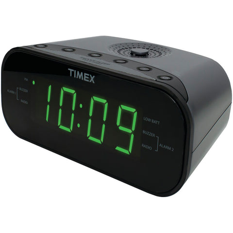 Timex Am And Fm Dual Alarm Clock Radio With Digital Tuning (gunmetal Gray)