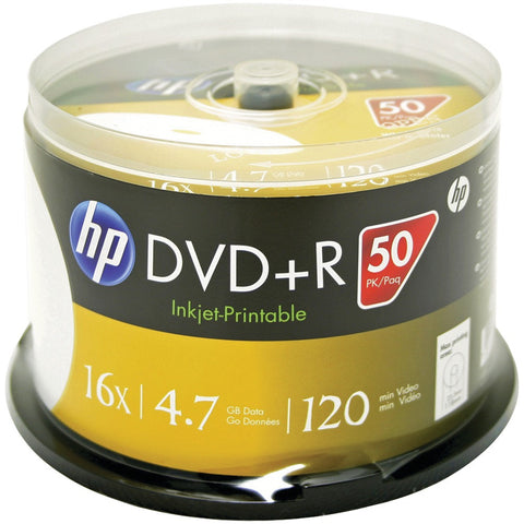 Hp 4.7gb Dvd+rs 50-ct Printable Spindle
