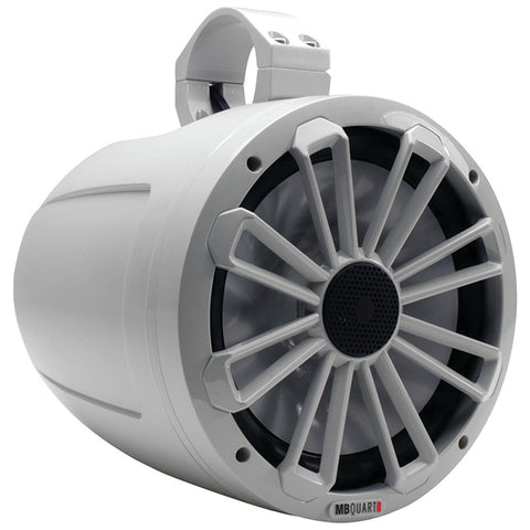 Mb Quart Nautic Series 2-Way Wake Tower Speaker With Dove Gray Finish & Mounting Hardware (8", 140 Watts, No Illumination)