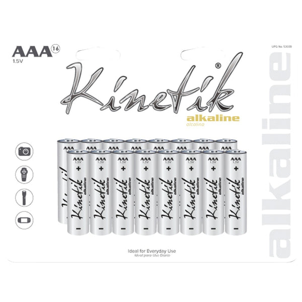 Kinetik Alkaline Batteries (aaa 16 Pk)